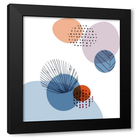Organic 1 Black Modern Wood Framed Art Print by Braun Studio