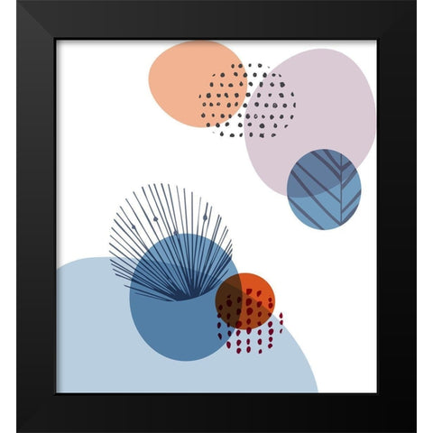 Organic 1 Black Modern Wood Framed Art Print by Braun Studio