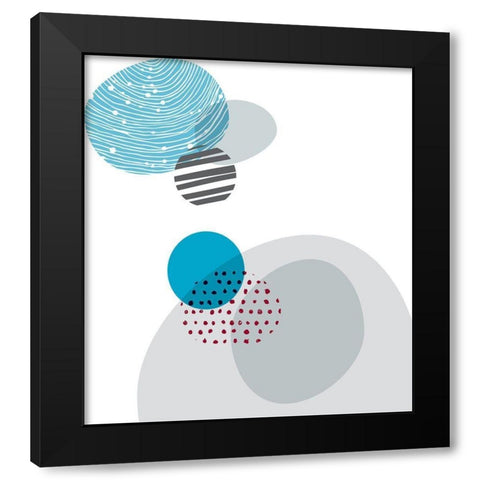 Organic 3 Black Modern Wood Framed Art Print by Braun Studio