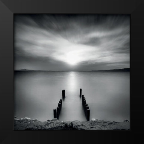 Ponton 5 Black Modern Wood Framed Art Print by Braun Studio