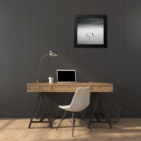 SÃ©renitÃ© Black Modern Wood Framed Art Print by Braun Studio