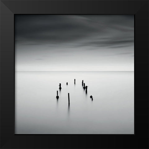 SÃ©renitÃ© Black Modern Wood Framed Art Print by Braun Studio