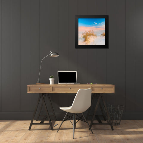Plage 14 Black Modern Wood Framed Art Print by Braun Studio