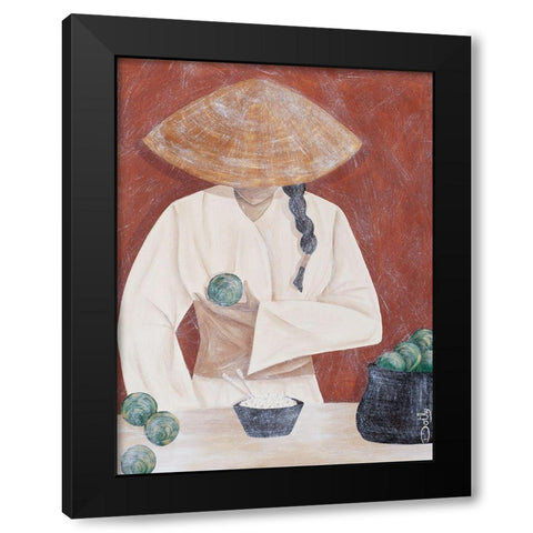 Le repas Black Modern Wood Framed Art Print with Double Matting by Dothy