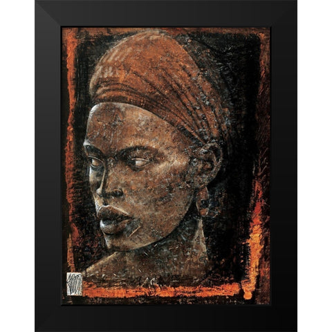 Regard ethiopien Black Modern Wood Framed Art Print by Arietti, Fabienne