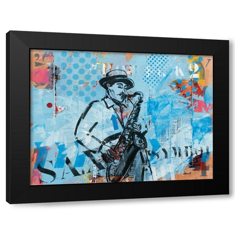 Jazz IV Black Modern Wood Framed Art Print by Vieux, Thierry