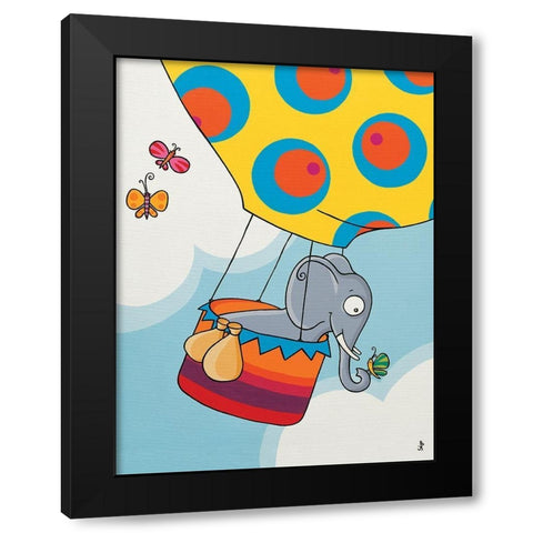 Un petit voyage I Black Modern Wood Framed Art Print with Double Matting by Sego