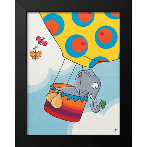 Un petit voyage I Black Modern Wood Framed Art Print by Sego