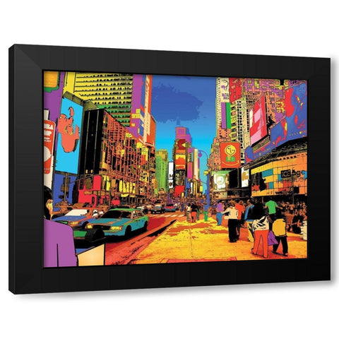 Broadway I Black Modern Wood Framed Art Print with Double Matting by Potron, Geraldine