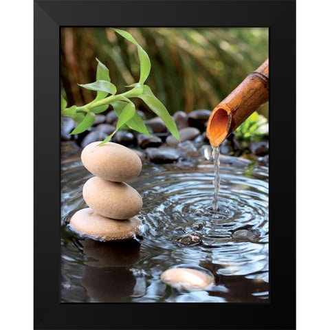 Aqua I Black Modern Wood Framed Art Print by BRAUN Studio