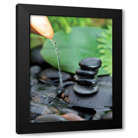 Aqua II Black Modern Wood Framed Art Print with Double Matting by BRAUN Studio