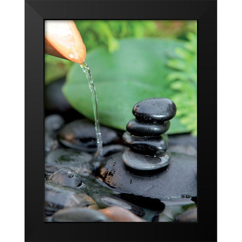 Aqua II Black Modern Wood Framed Art Print by BRAUN Studio