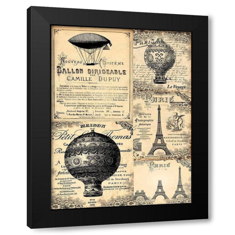 Gravures anciennes Black Modern Wood Framed Art Print with Double Matting by BRAUN Studio
