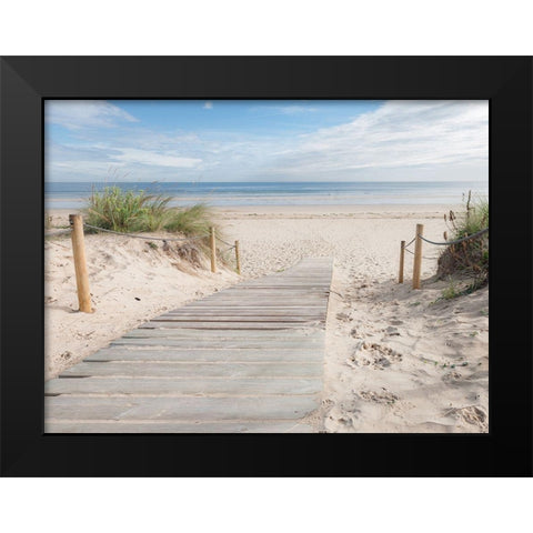 Plage Black Modern Wood Framed Art Print by Braun Studio