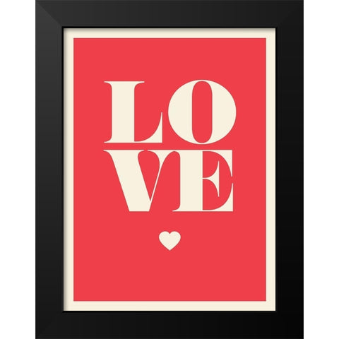 Love en rouge Black Modern Wood Framed Art Print by Braun Studio