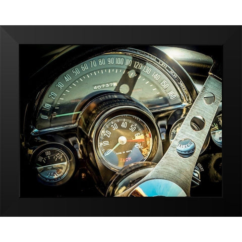 Vintage car 2 Black Modern Wood Framed Art Print by Braun Studio