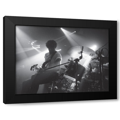 Music live 2 Black Modern Wood Framed Art Print by Braun Studio