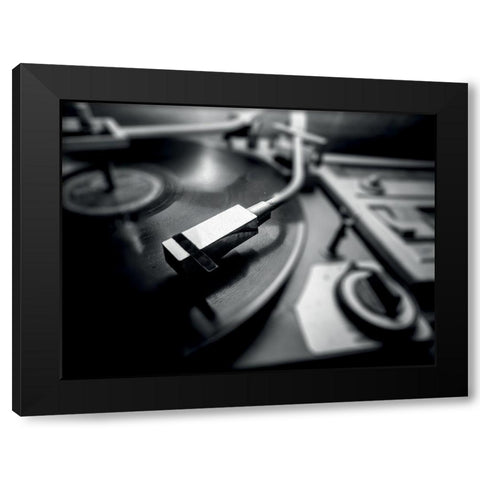 Music vinyl 2 Black Modern Wood Framed Art Print with Double Matting by Braun Studio