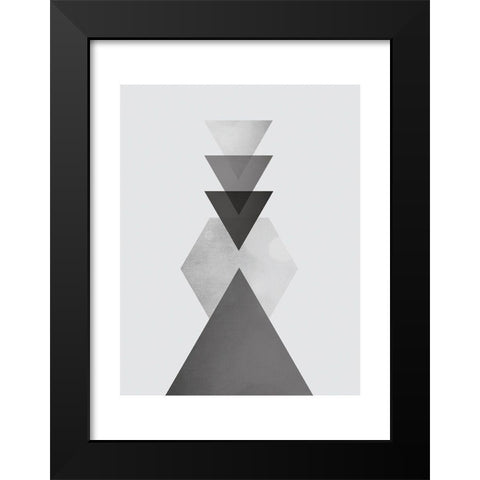 Danish Abstract 2 Black Modern Wood Framed Art Print by Braun Studio