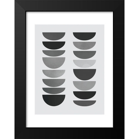 Danish Abstract 3 Black Modern Wood Framed Art Print by Braun Studio