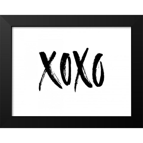 Xoxo Black Modern Wood Framed Art Print by Braun Studio