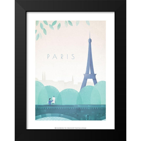Paris Black Modern Wood Framed Art Print by BRAUN Studio