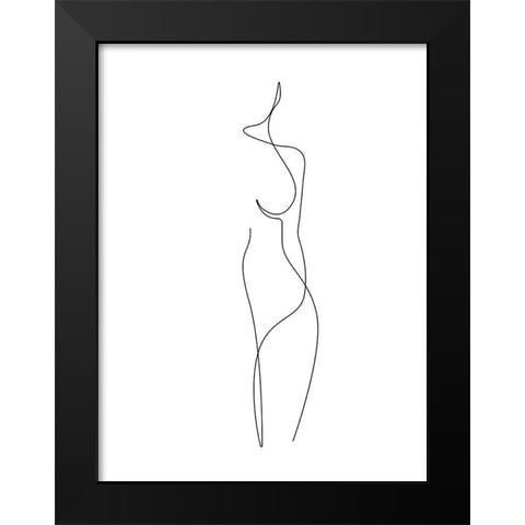 Silhouette Black Modern Wood Framed Art Print by BRAUN Studio