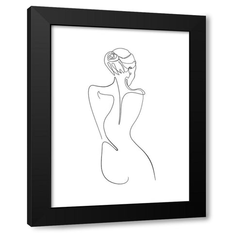 Dos Black Modern Wood Framed Art Print by BRAUN Studio