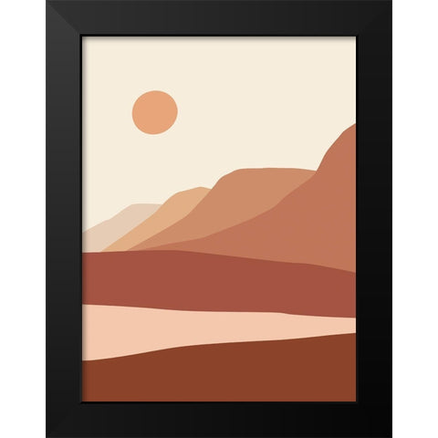 Montagnes Black Modern Wood Framed Art Print by BRAUN Studio