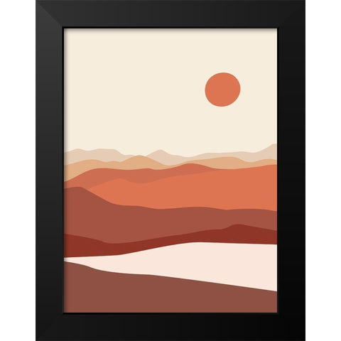 Montagnes 2 Black Modern Wood Framed Art Print by BRAUN Studio
