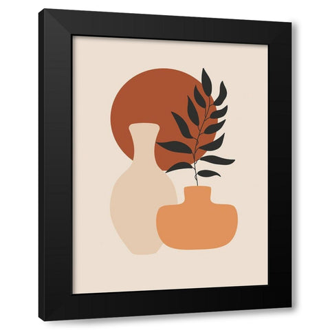 Vases 1 Black Modern Wood Framed Art Print with Double Matting by BRAUN Studio