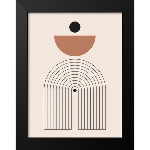 Arrondis 1 Black Modern Wood Framed Art Print by BRAUN Studio