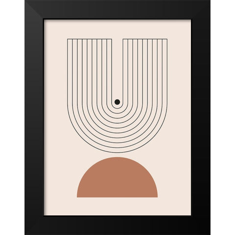 Arrondis 2 Black Modern Wood Framed Art Print by BRAUN Studio