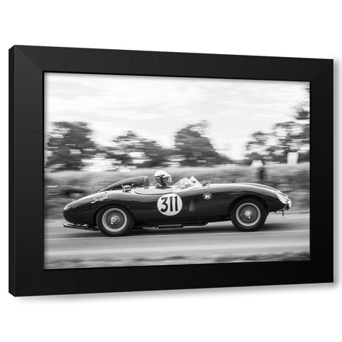 Vintage race Black Modern Wood Framed Art Print with Double Matting by BRAUN Studio