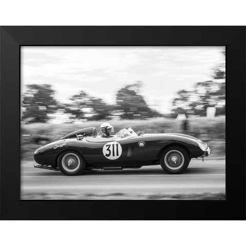 Vintage race Black Modern Wood Framed Art Print by BRAUN Studio