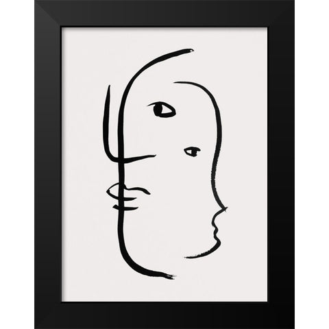 Braun Studio - Visages I Black Modern Wood Framed Art Print by Braun Studio