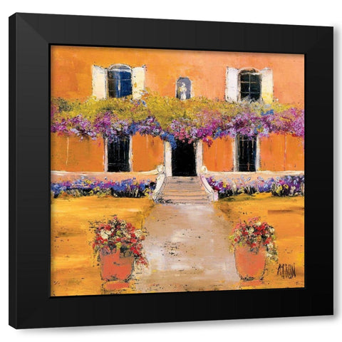La glycine Black Modern Wood Framed Art Print with Double Matting by Grossi, Anne-Marie