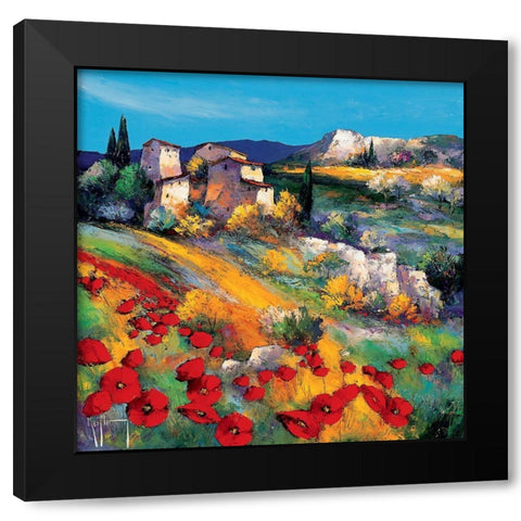 Lumiere du soir Black Modern Wood Framed Art Print with Double Matting by Keiflin, Roger