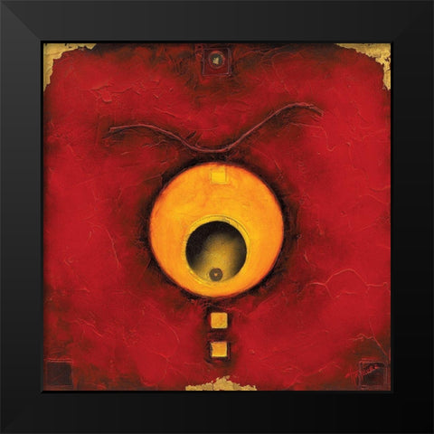 La pierre gravee Black Modern Wood Framed Art Print by Arthure