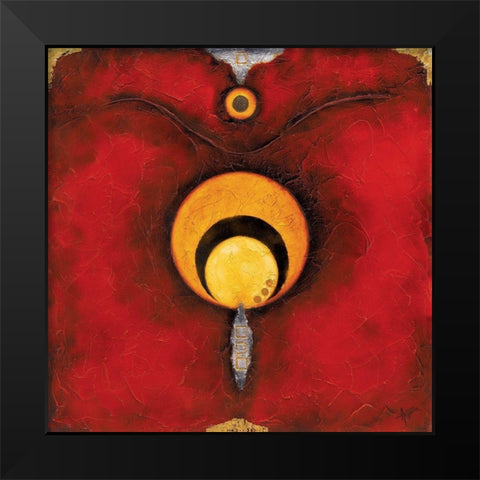 Trois a la suite Black Modern Wood Framed Art Print by Arthure