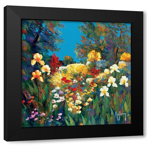 Le vieux jardin Black Modern Wood Framed Art Print with Double Matting by Keiflin, Roger
