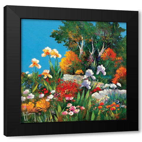 Un coin de jardin Black Modern Wood Framed Art Print with Double Matting by Keiflin, Roger