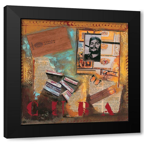 Un jour a Cuba II  Black Modern Wood Framed Art Print with Double Matting by Sigrid, M.