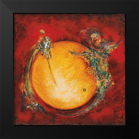 Le secret du cercle Black Modern Wood Framed Art Print by Arthure