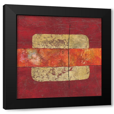 Le totem du temple rouge Black Modern Wood Framed Art Print by Garrido, Jerome