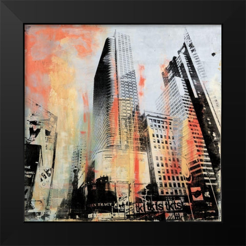 Allen Tracy New York Black Modern Wood Framed Art Print by JMG