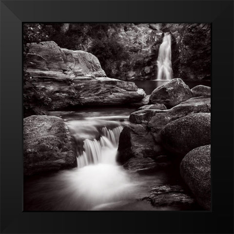 Poggiodinaz Black Modern Wood Framed Art Print by Poli, Jean-Philippe