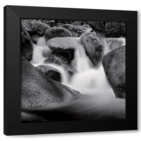 Restonica Black Modern Wood Framed Art Print by Poli, Jean-Philippe