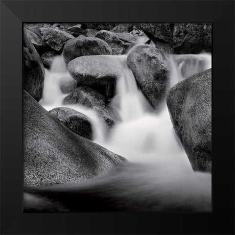 Restonica Black Modern Wood Framed Art Print by Poli, Jean-Philippe