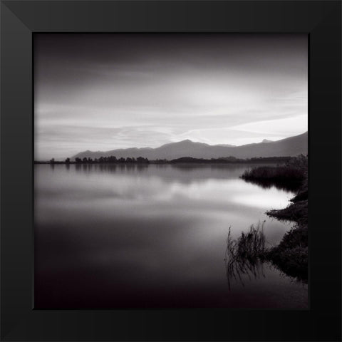 Etang Black Modern Wood Framed Art Print by Poli, Jean-Philippe